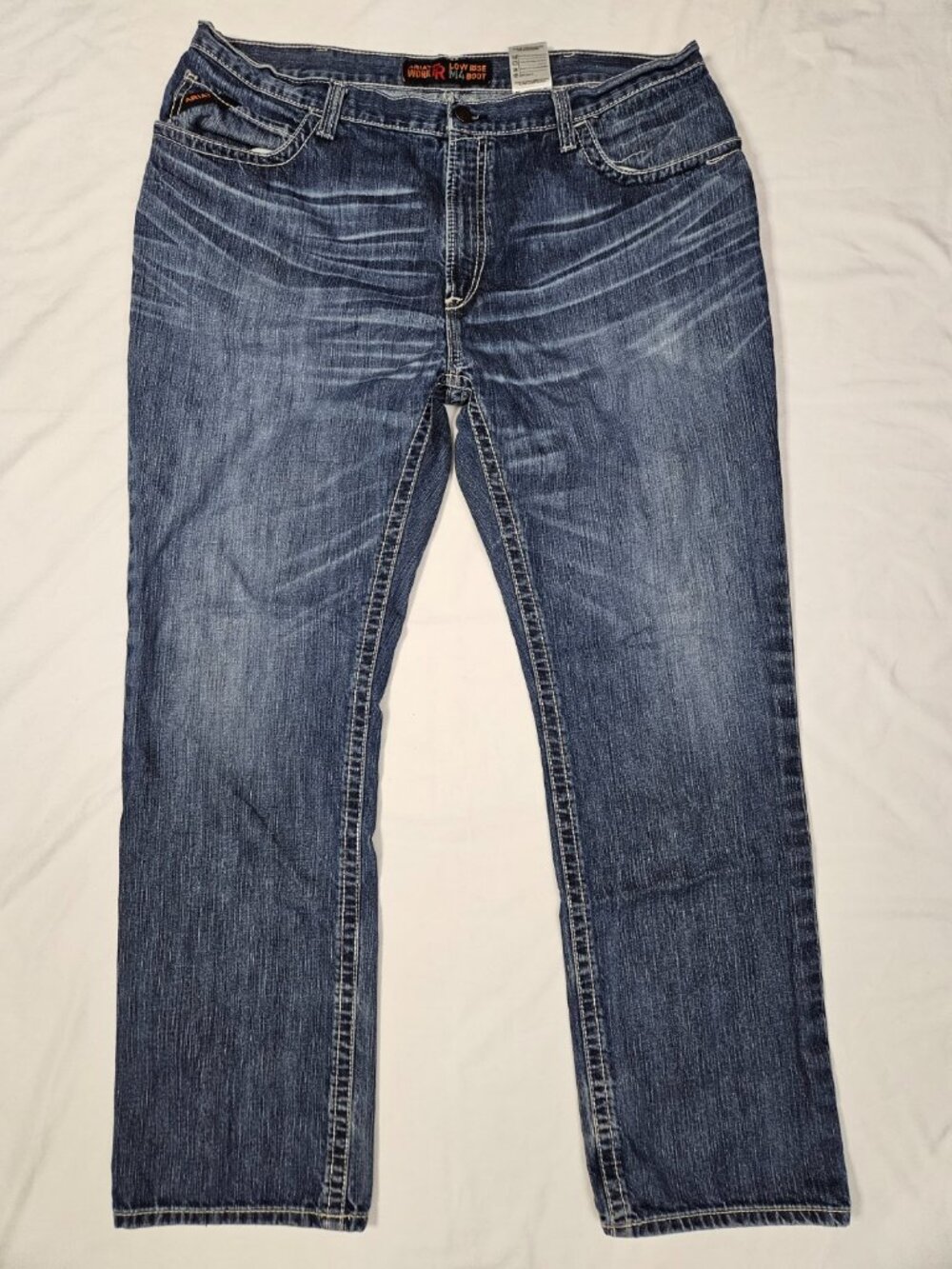 Ariat FR M4 CAT 2 Low Rise Boot Cut Work Jeans Size 42x34